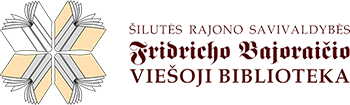 Šilutės rajono savivaldybės Fridricho Bajoraičio viešosios bibliotekos logotipas